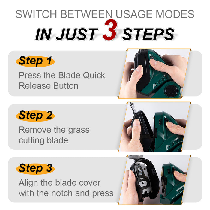 PlotPilot Cordless 2-in-1 Lawn & Hedge Trimmer